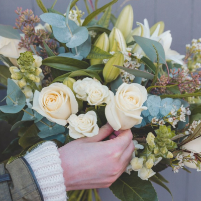 Florist Choice | Seasonal Whites | Sorrel & Sage Florist - Sorrel & Sage Florist deliver thoughtful sympathy bouquets throughout Parbold, Skelmersdale, Appley Bridge, Shevington, Burscough & beyond. Order online for same day local delivery
