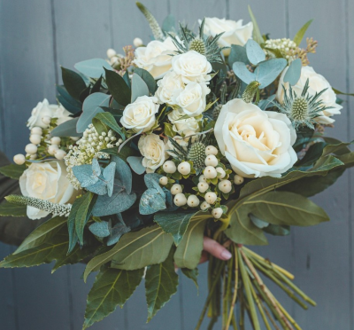 Winter White Wrap | Festive Flowers - Designing & delivering expertly arranged bouquets, filled with the finest seasonal flowers. Order online or call us to arrange deliveries to Parbold, Appley Bridge, Newburgh & more