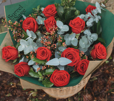 'The Darcy' | Valentines Day | Sorrel and Sage Florist - Send a beautiful bouquet of expertly arranged flowers this February 14th, with delivery available to Parbold, Newburgh, Appley Bridge, Shevington, Mawdesley, Rufford & more.