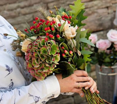 Florist Choice Autumn Wrap - From their shop in Parbold, Sorrel & Sage Florist create beautiful bouquets, available for delivery to Appley Bridge, Wrightington, Newburgh, Shevington, Skelmersdale, Lathom & mor