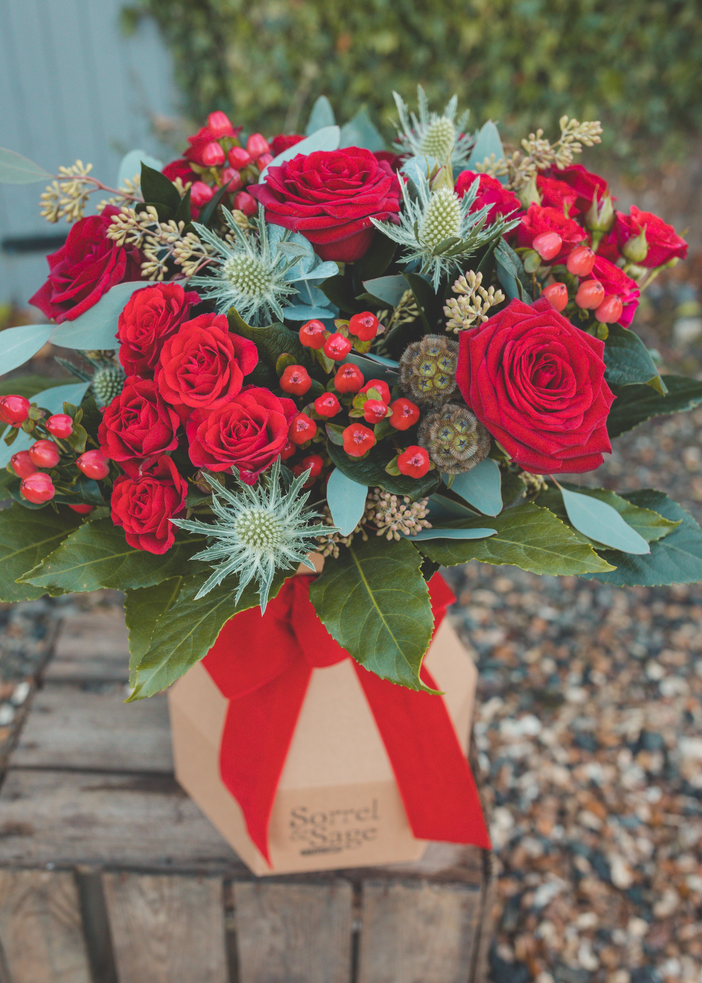 Rustic Reds Showstopper Bouquet | Festive Flowers