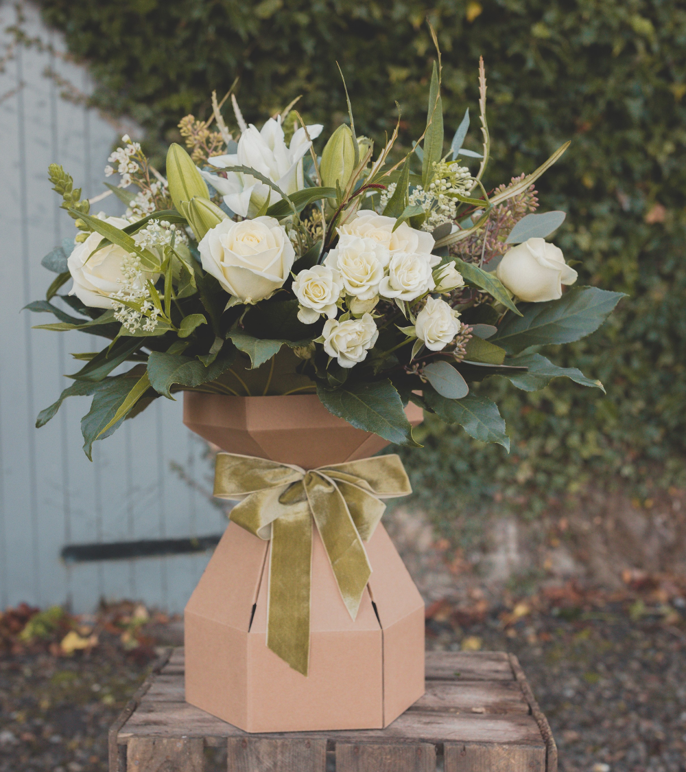 Winter Whites Showstopper Bouquet | Festive Flowers