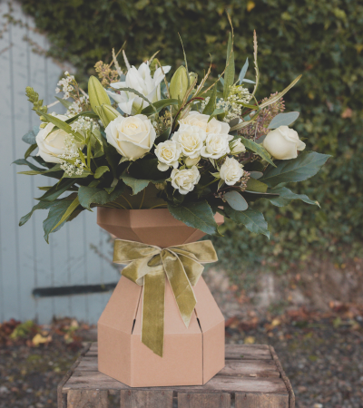 Winter Whites Showstopper Bouquet | Festive Flowers - Send festive flowers to your loved ones this Christmas from Sorrel & Sage Florist. Delivering locally to Parbold, Mawdesley, Rufford, Burscough, Appley Bridge, Wrightington & more.