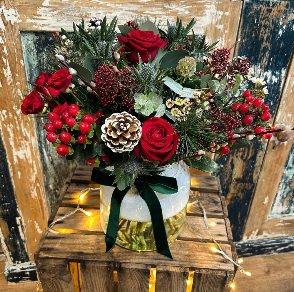 Seasonal Florist Choice Vase | Festive Flowers